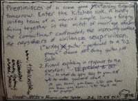 a piece of paper with writing on it