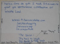 a piece of paper with writing on it