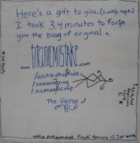 a handwritten note on a piece of paper