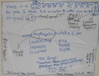 a piece of paper with writing on it