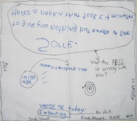 a piece of paper with writing on it