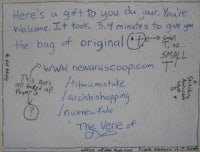 here's a gift to you you're welcome it's 3 minutes to give a bag