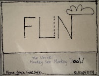 a drawing with the word flin on it