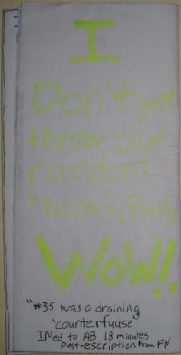 i don't throw random we's butts wow