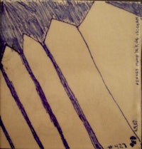 a drawing of mountains on a piece of paper