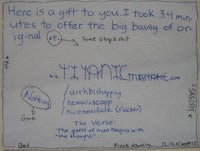 a handwritten note that says there is a gift for you