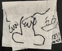 a piece of paper with a drawing on it